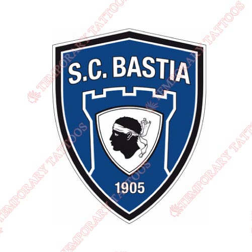 SC Bastia Customize Temporary Tattoos Stickers NO.8468